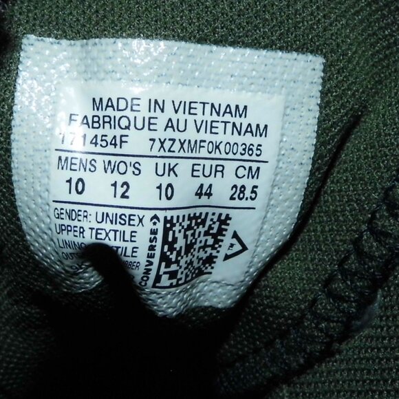 CONVERSE Chuck Taylor AS HI Light Field Surplus Camo Sneakers Mens Size 10 - Picture 7 of 7